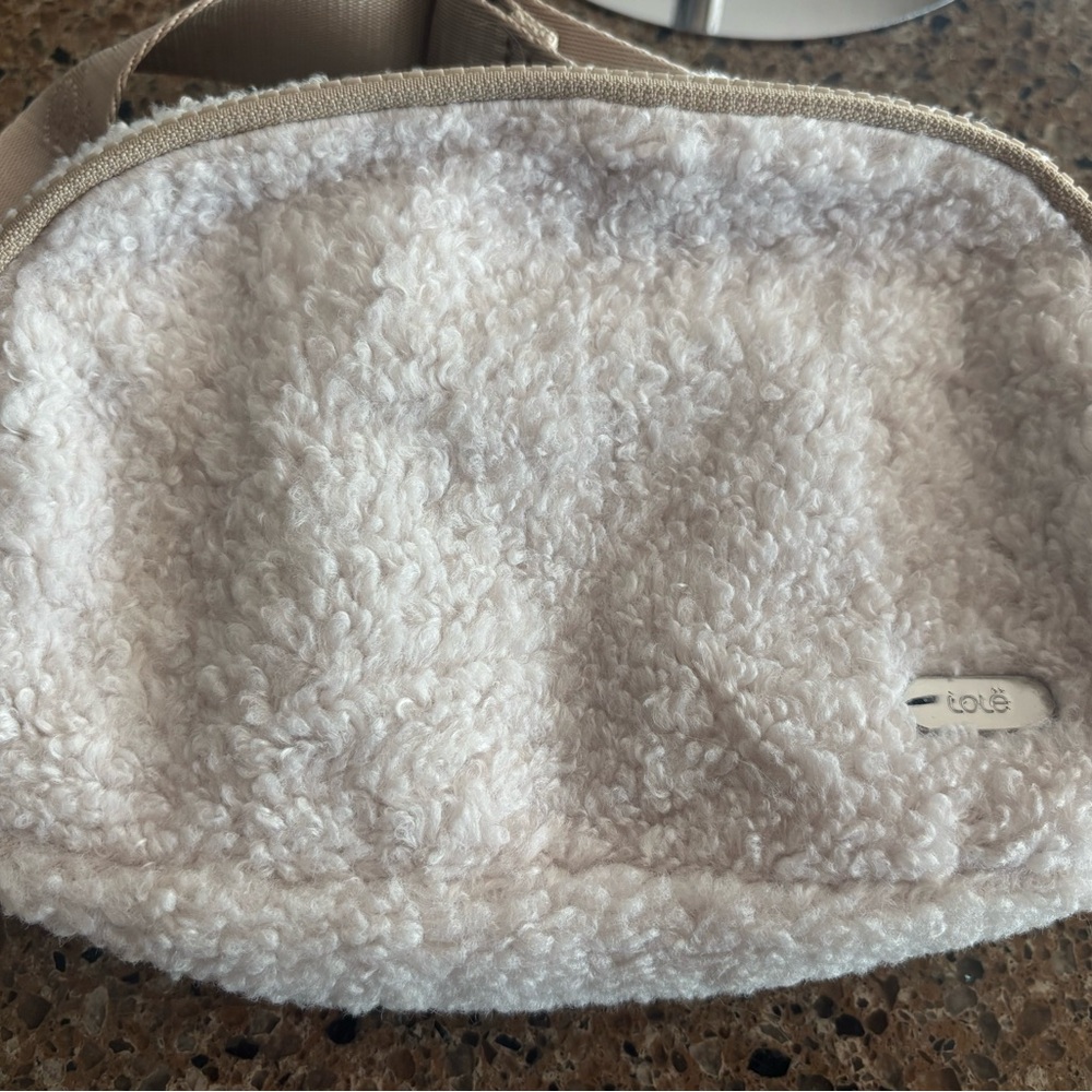 Lole Cream Sherpa Cosmetic Bag